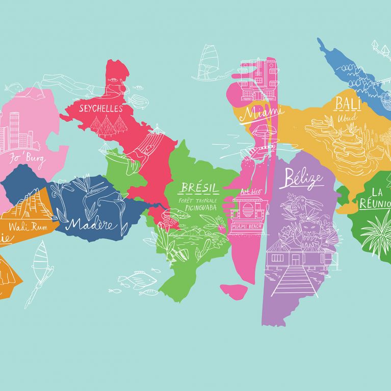 MAP, SUNNY DESTINATIONS