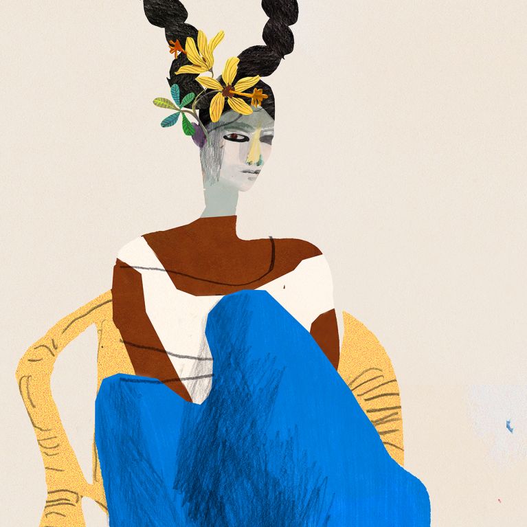 ELECTRIC HAIR AND A YELLOW CHAIR