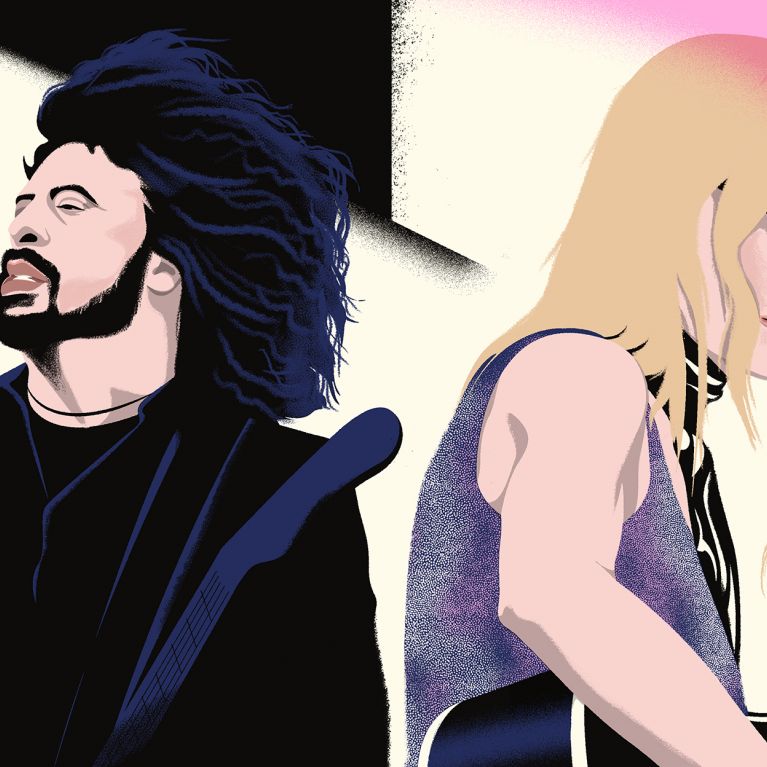 Dave Grohl and Aimee Mann