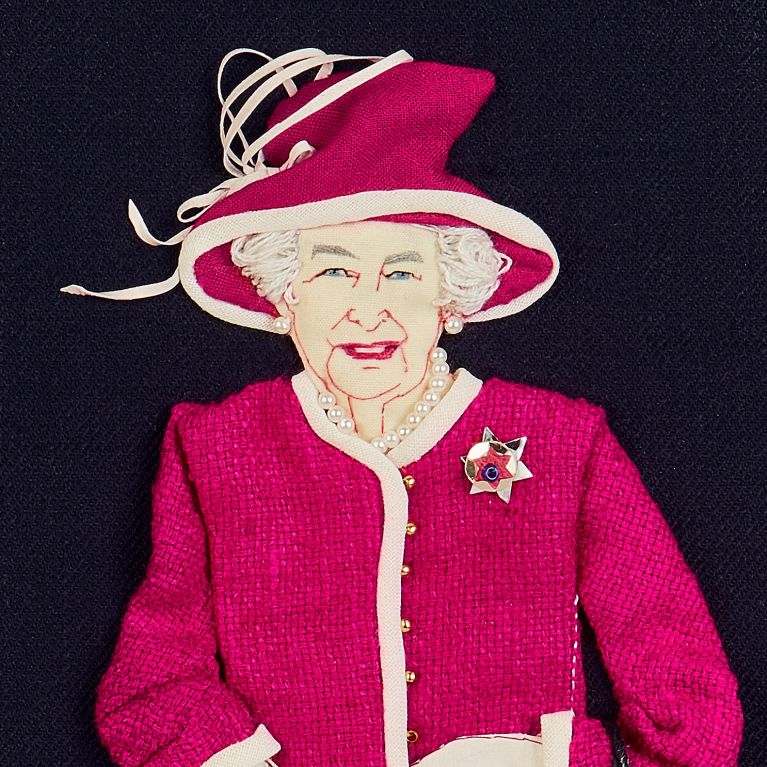 QUEEN ELIZABETH - HAND STICHED